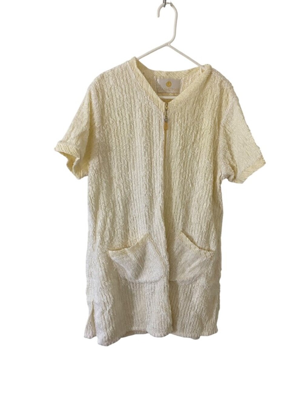 Vintage 80's Stan Herman Women's Full Zip Bath Robe - OS